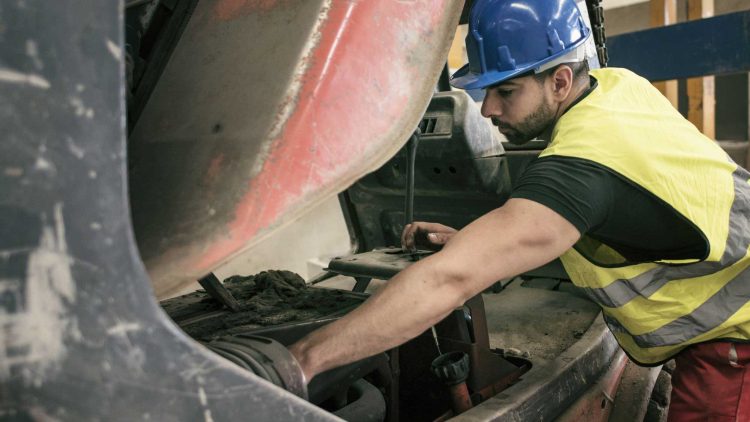 A fleet working on a forklift from Industrial Forklift Truck.